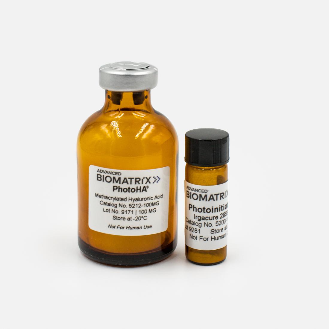 photoha methacrylated hyaluronic acid with irgacure 
