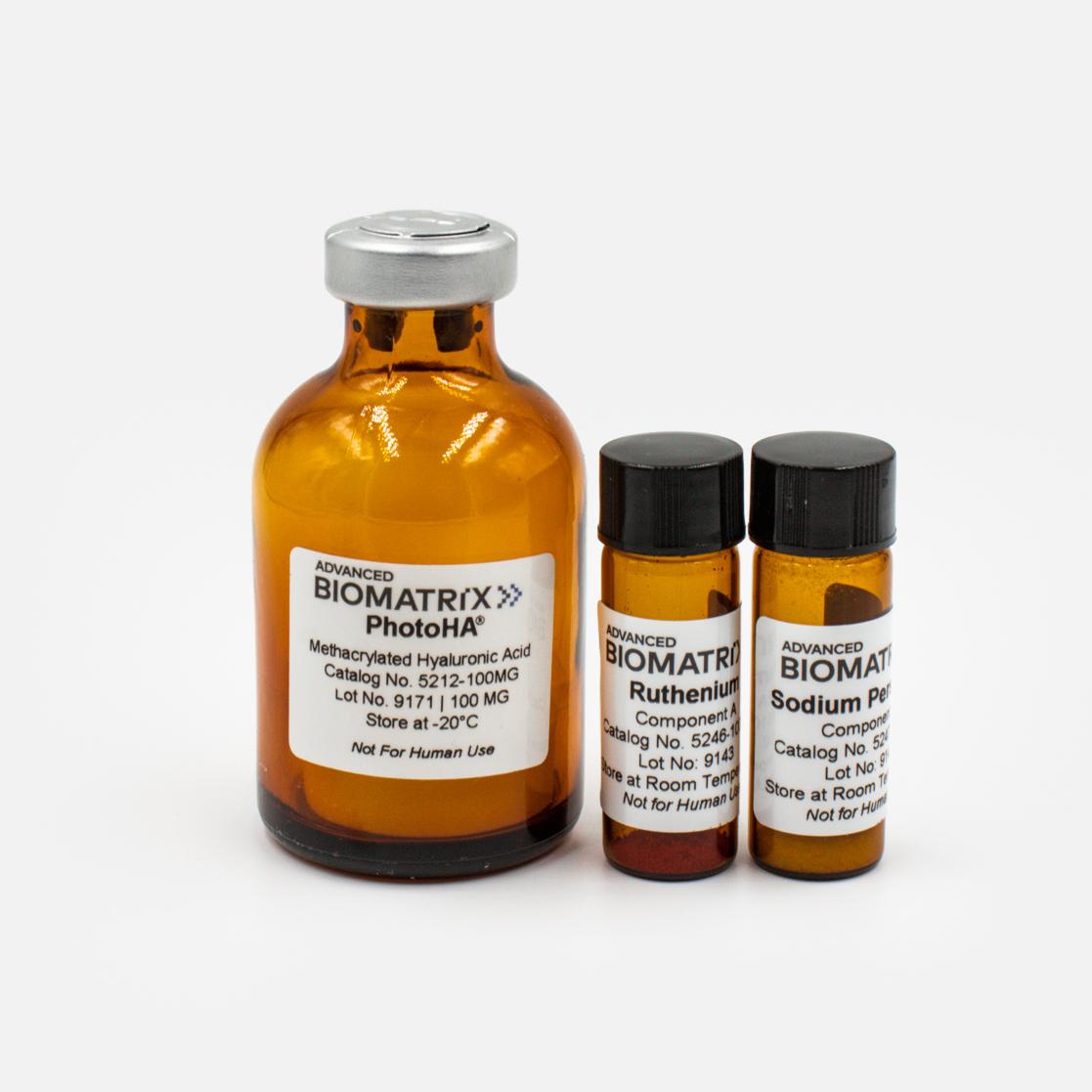 PhotoHA methacrylated hyaluronic acid with Ruthenium
