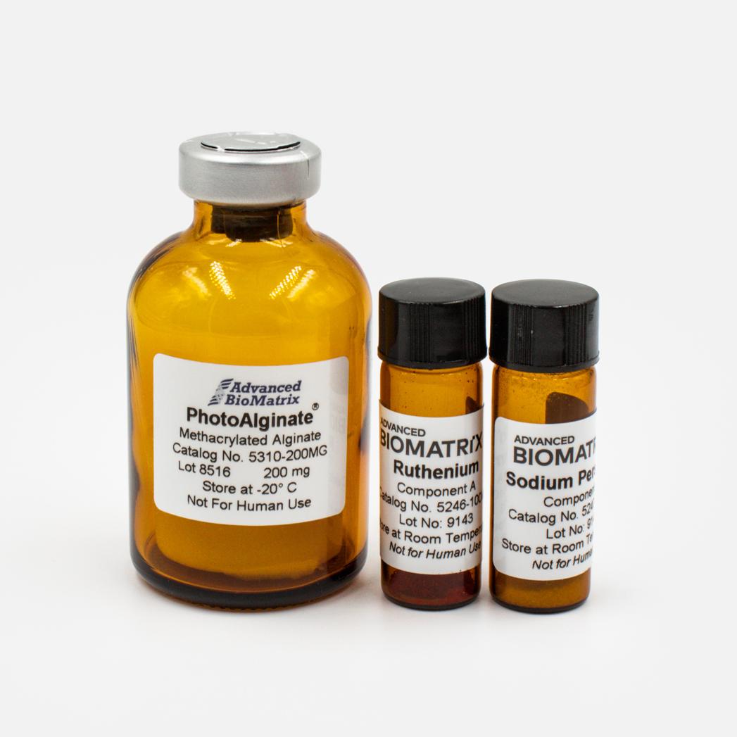 PhotoAlginate methacrylated alginate with Ruthenium kit