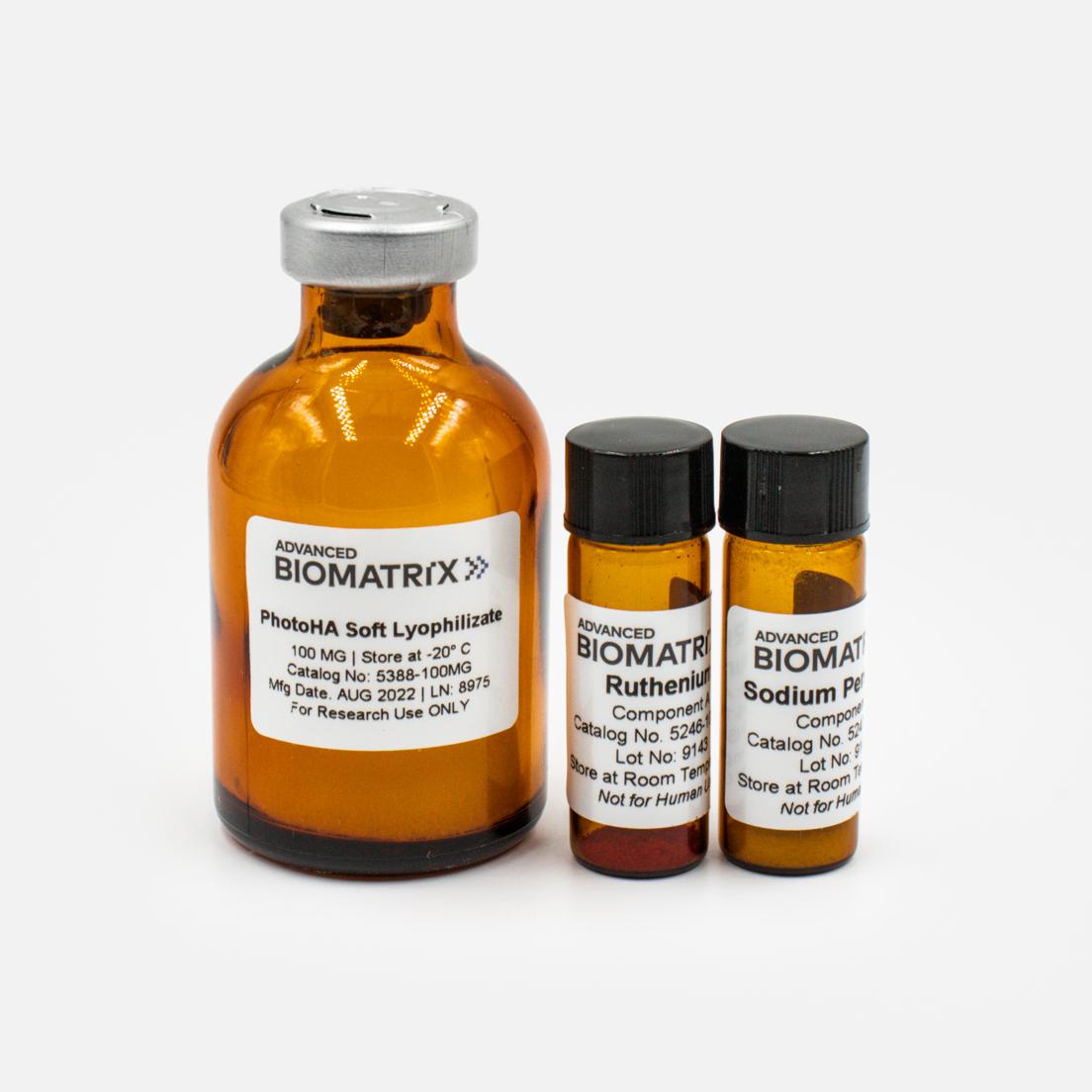 photoha methacrylated hyaluronic acid with ruthenium
