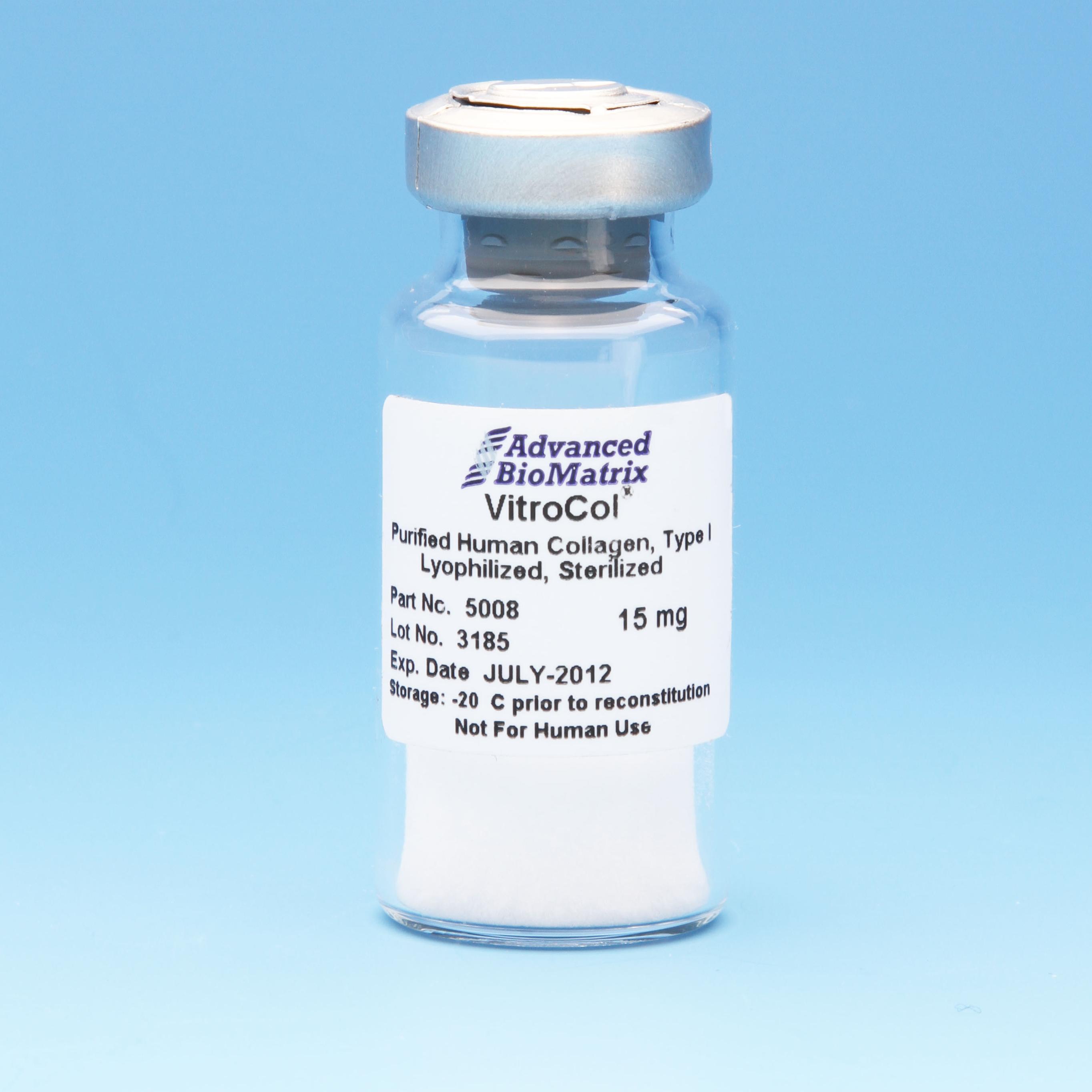 Lyophilized vitrocol type i collagen from advanced biomatrix