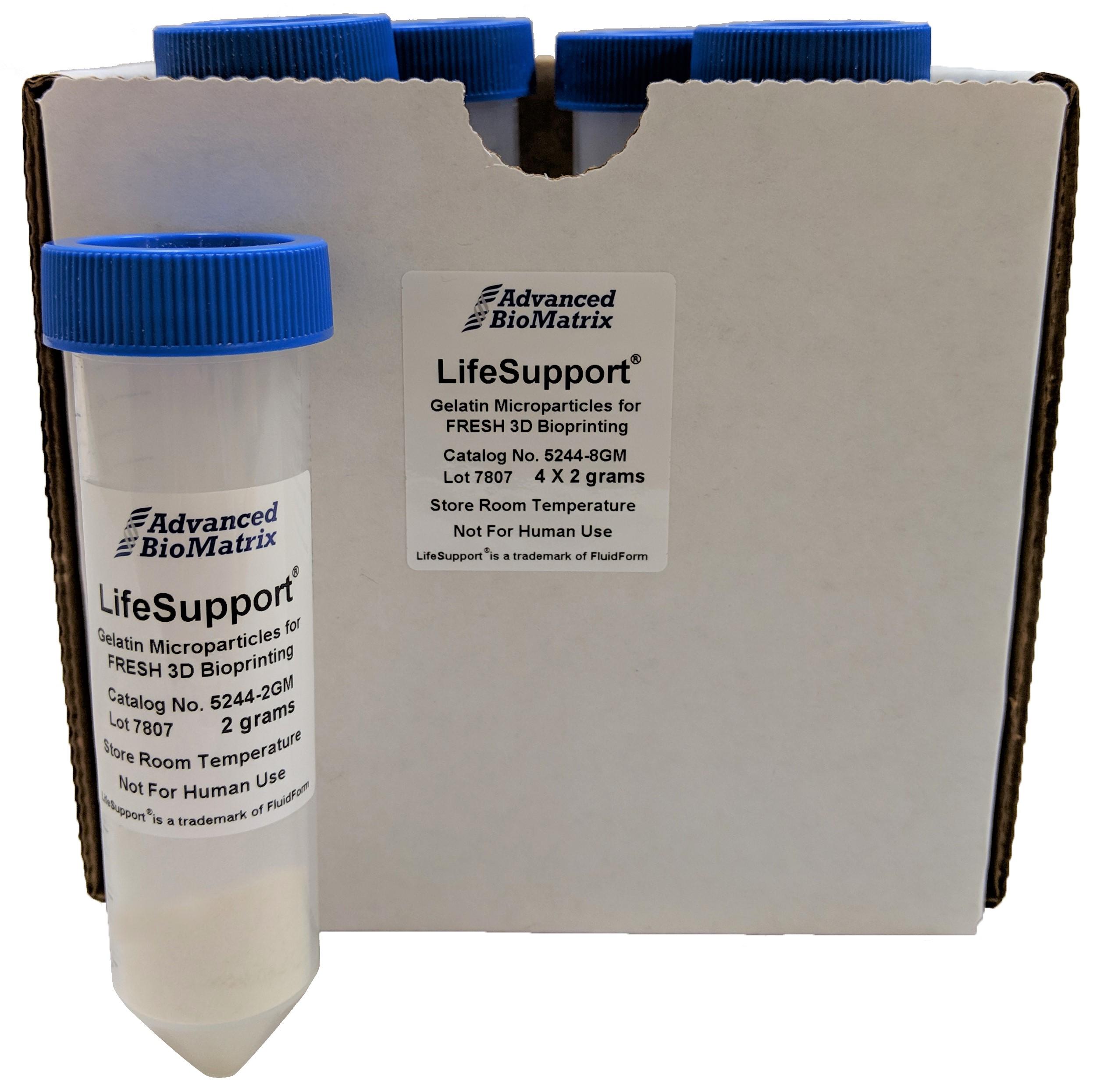 LifeSupport gelatin microparticles for FRESH 3D Bioprinting Advanced BioMatrix